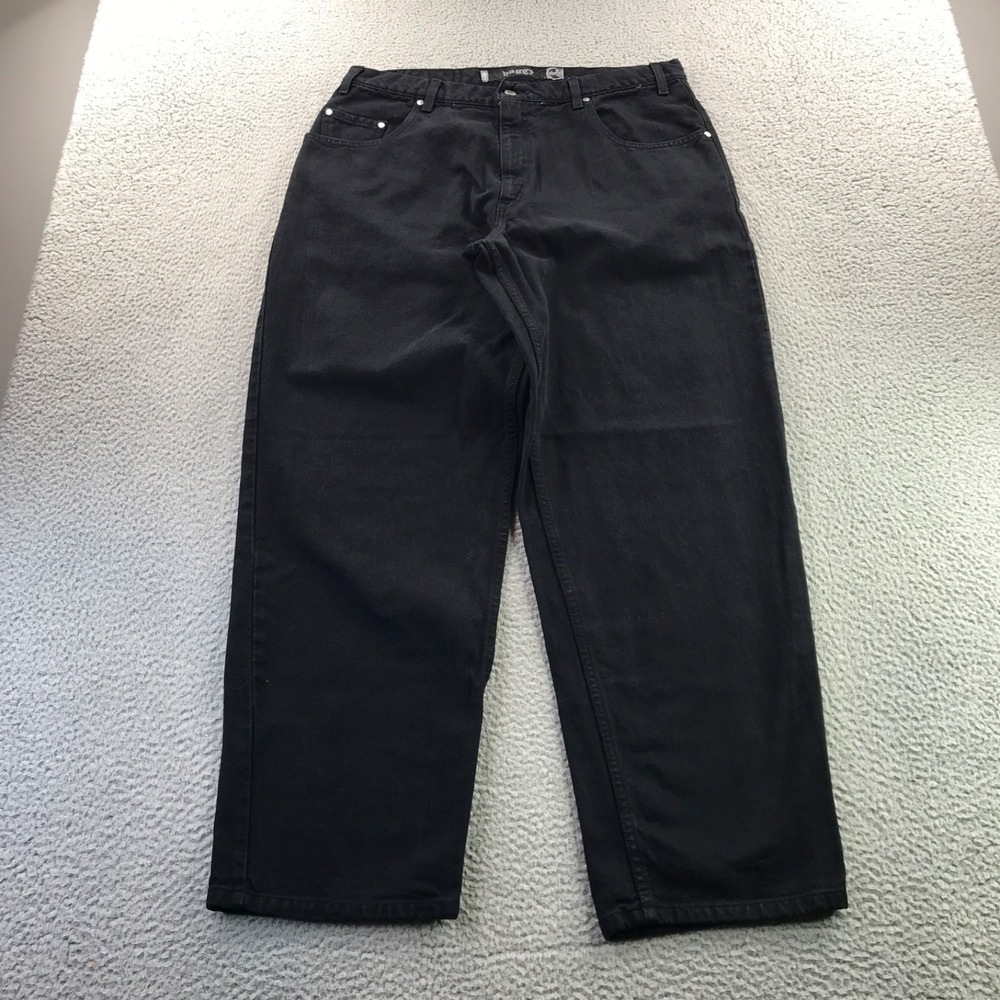 Vintage Levis Jeans Mens 38x32 Black SilverTab Baggy Dark Grunge Skater 90s Y2K